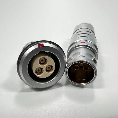 İyi bir fiyat. 3 Coaxial Push Pull Circular Connectors plug PPS PEEK Insulator çevrimiçi